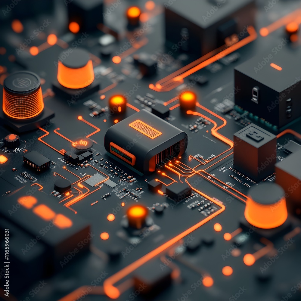 Poster futuristic digital realm showcasing dynamic holographic interfaces glowing data conduits and floatin