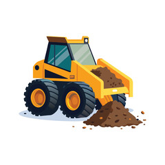 Construction machinery vehicle vector illustration