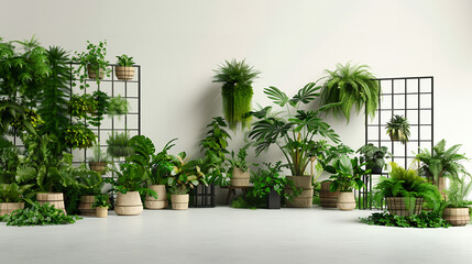 Fototapeta premium Generative AI, Indoor Jungle Arrangement