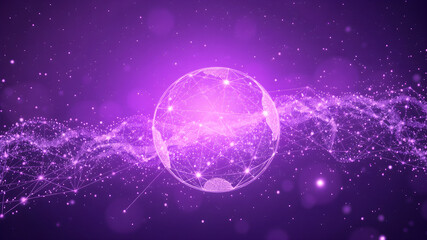 nuance purple background for a book cover, planet networking connexion theme