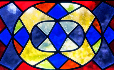 Fototapeta premium stained glass window pagoda patterson park