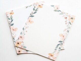 Baptism invites with florals