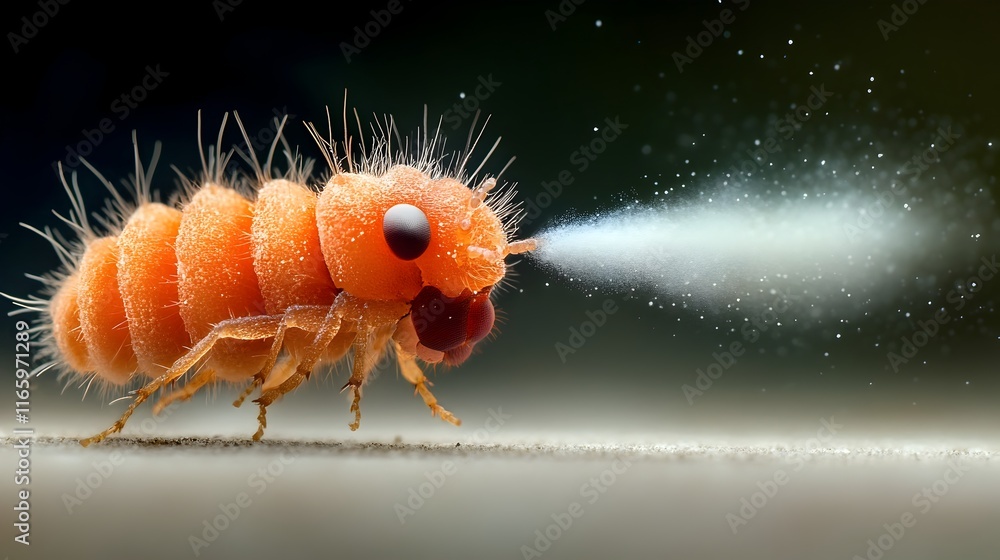 Poster magnified image showcasing the intricate details of a springtail s furcula the leaping appendage poi