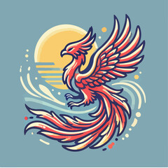 illustration of an phoenix