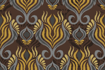 damask seamless pattern, motif, fabric, wallpaper, background, etc.
