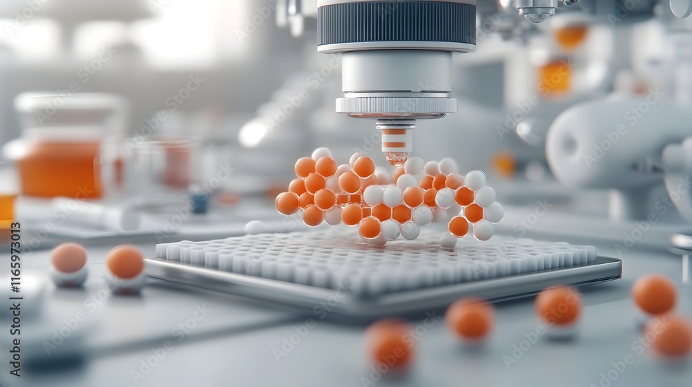 Poster nanotech fabrication lab explore the cutting edge world of atomic scale 3d printing self assembling 
