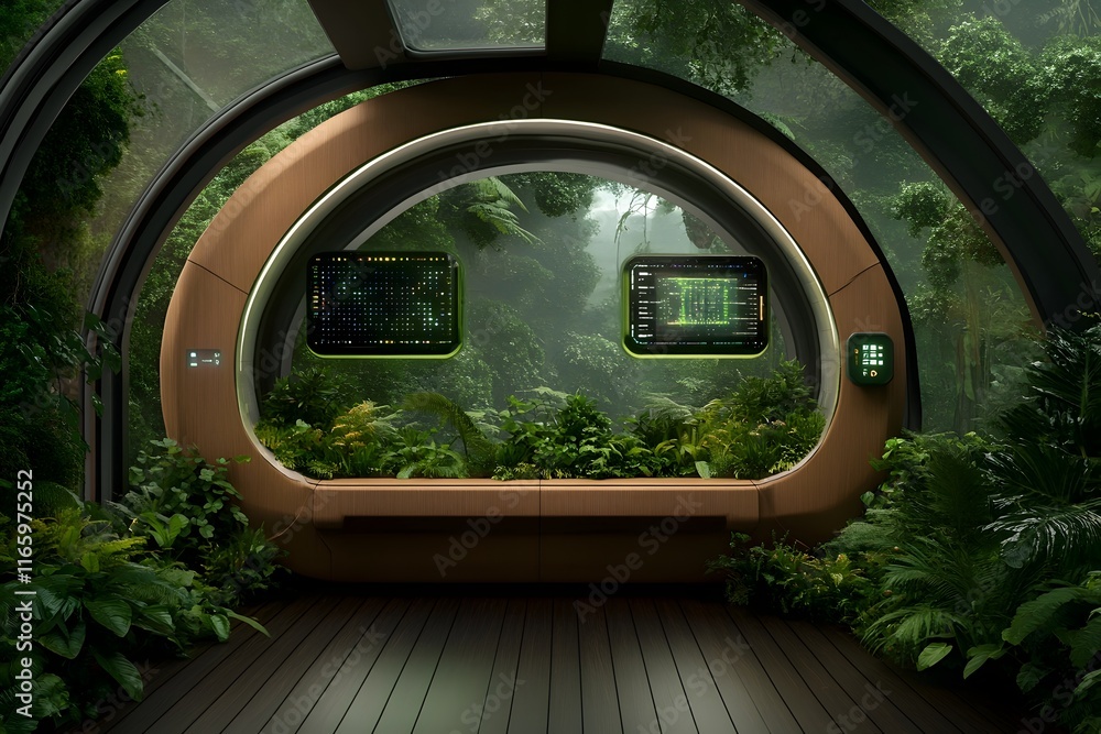 Poster intricate pheromone communication holographic displays and advanced cybernetic components within a v