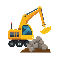 Construction machinery vehicle vector illustration