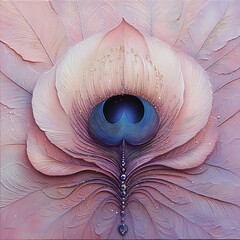 Elegant Abstract Flower Design in Soft Pastel Colors