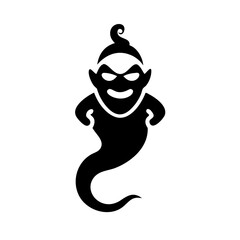Design a mystical genie mascot logo.