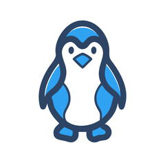 Design an icy penguin mascot logo.