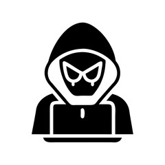 Design a cyberpunk hacker mascot logo.