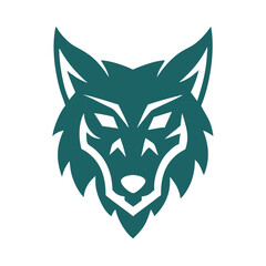 Create a tribal wolf mascot logo.