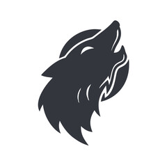 Design a howling wolf mascot logo.