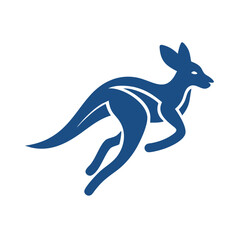 Design a dynamic kangaroo mascot logo.