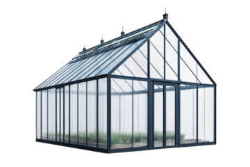 "Glass Greenhouse with Modern Architecture for Home Use"