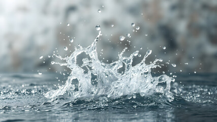 A background image with a realistic design representing essence features, strong water splash.