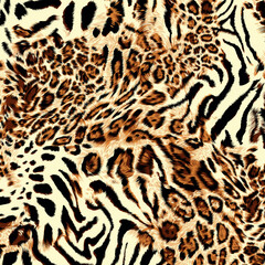 Leopard skin pattern, animal leather seamless design