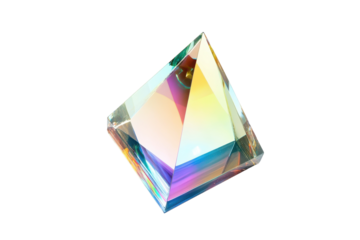 Minimalist Glass Prism on Clean Surface
