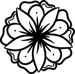 coloring pages black and white flowers illustration