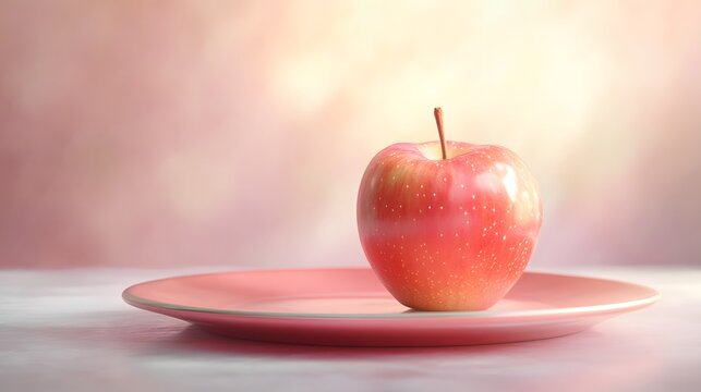 image of a Rose apple on a plate, set against a soft, blurred background