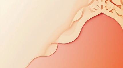 Naklejka premium Abstract Cream and Coral Paper Design Background