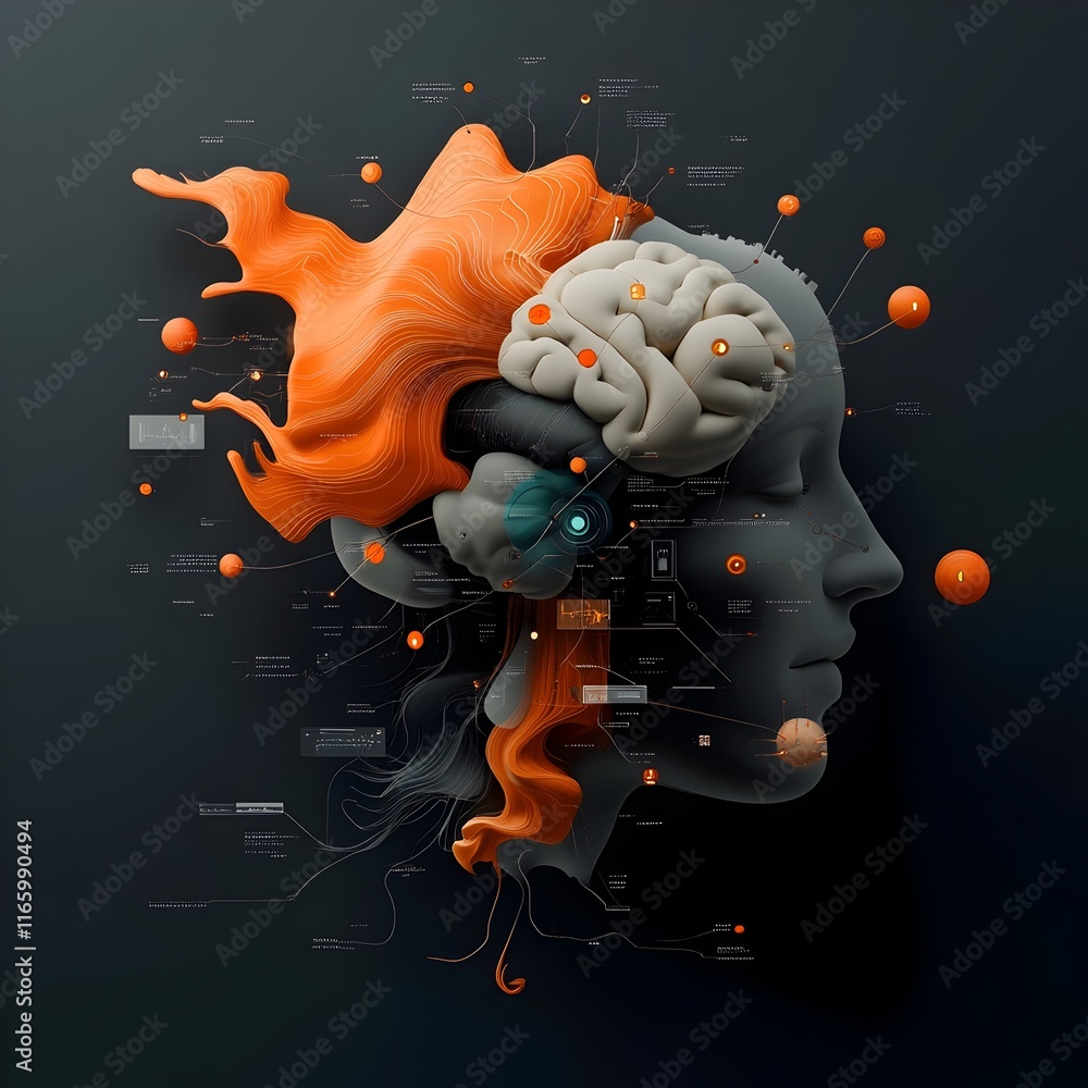 Poster technologically refined digital canvas showcasing autonomous ai driven simulations and secure data e