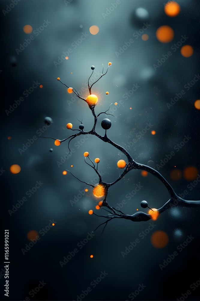 Poster cutting edge digital canvas depicting the interconnected neural webs and intelligent ecosystems that