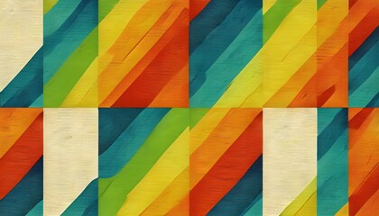 Abstract seamless pattern with stripes forming squares repeating on a textured background