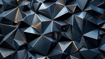 Low poly dark gray triangular polygons forming a beautiful abstract background, ideal for modern and futuristic designs and wallpapers