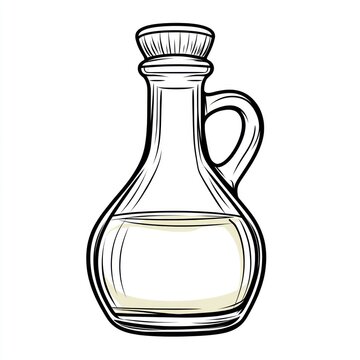 recommend clip art: A Glass Bottle Filled With Liquid Oil
