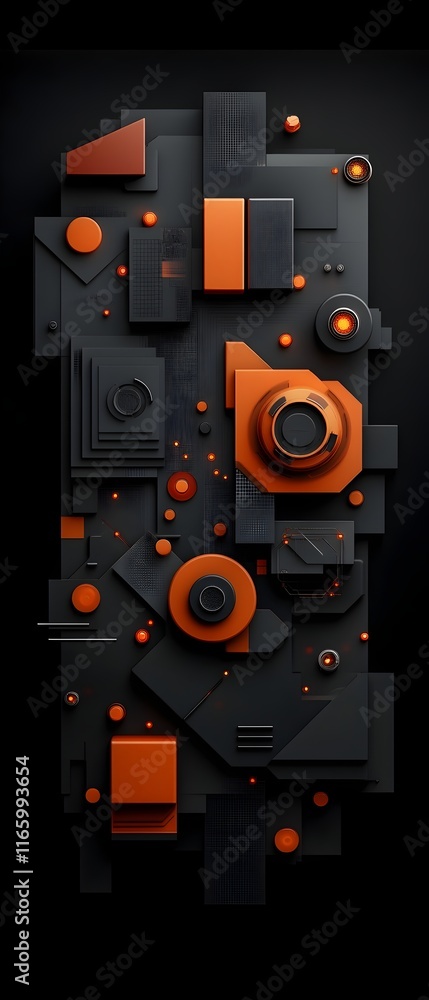 Poster visionary digital frontier intricate algorithmic structures and luminous fractals in a high tech obs