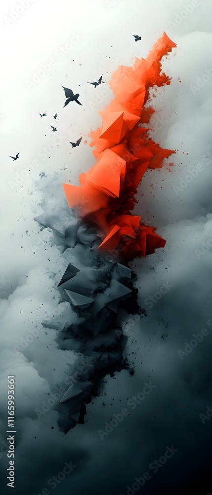 Poster visionary and futuristic digital frontier showcasing intricate algorithmic structures dynamic digita