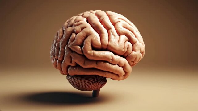 3D model of the brain in rotation