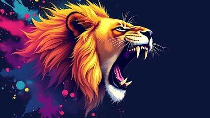 lion head vector