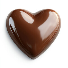 chocolate, valentine, heart, heart-shaped chocolate on white background