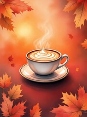Autumn Latte Promotional Product Photography