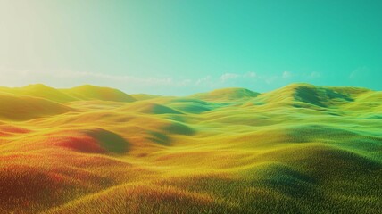 Obraz premium 抽象的でカラフルな草原