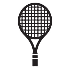 Tennis Racket Silhouette Vector Illustration Design