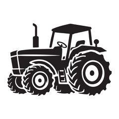 Farm Tractor Silhouette Vector Illustration Design