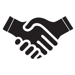 Handshake Silhouette Illustration Representing Agreement