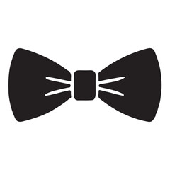 Simple Bow Tie Silhouette Icon for Fashion