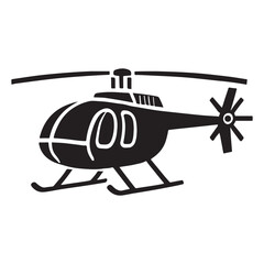 Helicopter Silhouette Illustration Vector Graphic Design