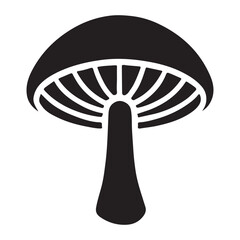 Mushroom Silhouette Illustration a Natural Design