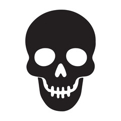 Human Skull Silhouette Illustration Symbolizing Mortality