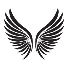 Angel Wings Silhouette Elegant Design Vector Illustration