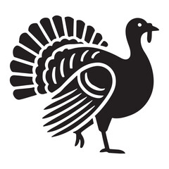Thanksgiving Turkey Silhouette Vector Illustration Design