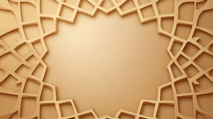Abstract Beige Geometric Pattern Background Design