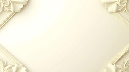 Elegant Cream Floral Frame Design Background