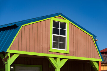 Safety cameras on shed in a ranch